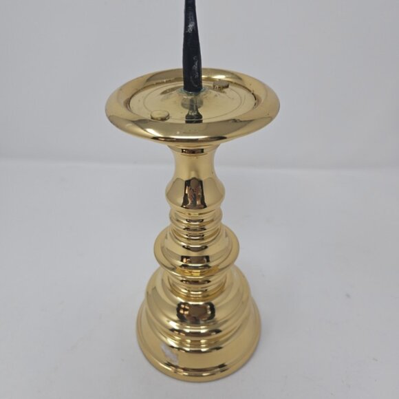 Vintage Baldwin Brass Pricket Pillar Candle Stick Holder 9.5" Colonial Style - Picture 1 of 3